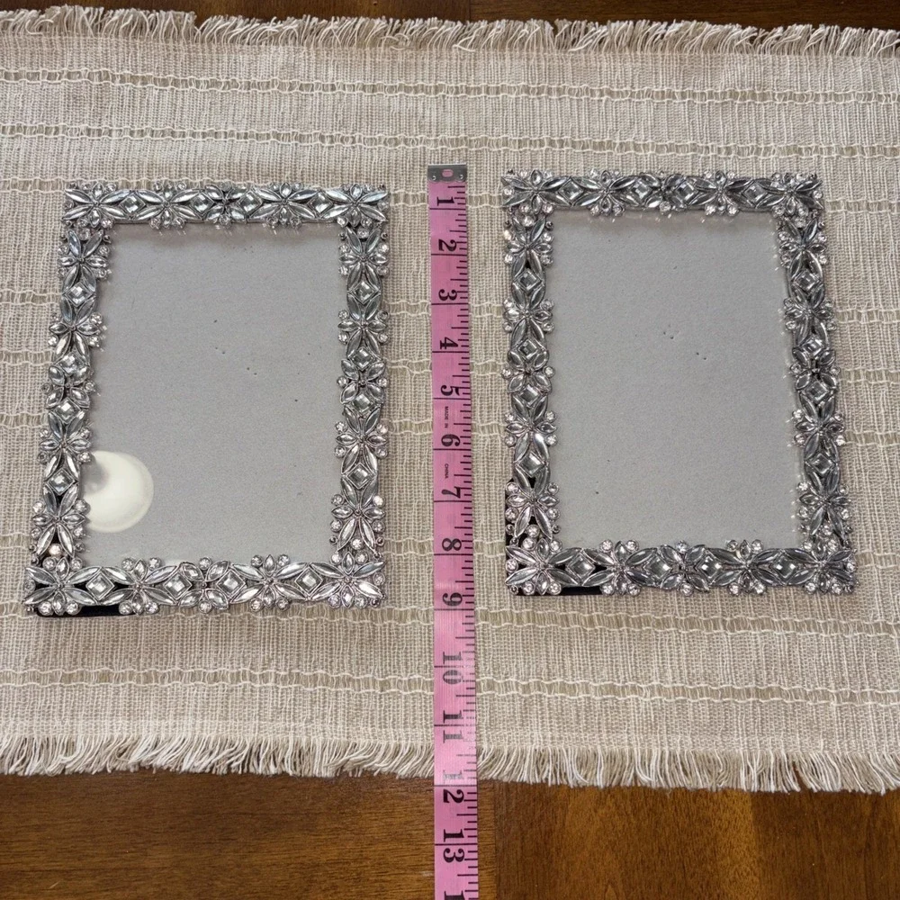 nicole miller Set Of Two Rhinestone 5 x 7 Picture Frames